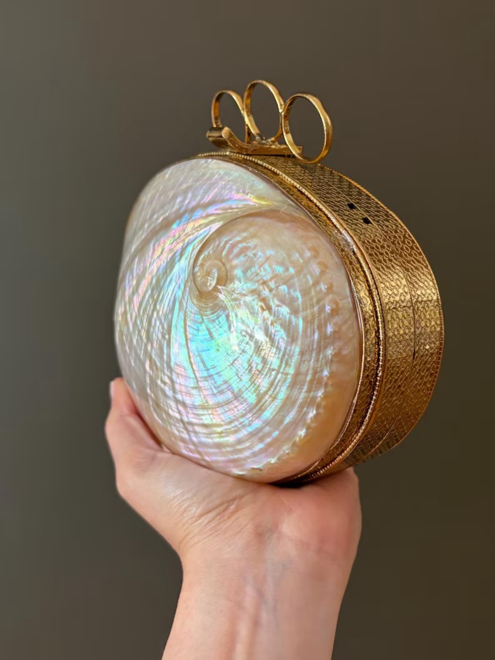 Iridescent Shell Crossbody Bag - Pearl and shard - Picture 5 of 9